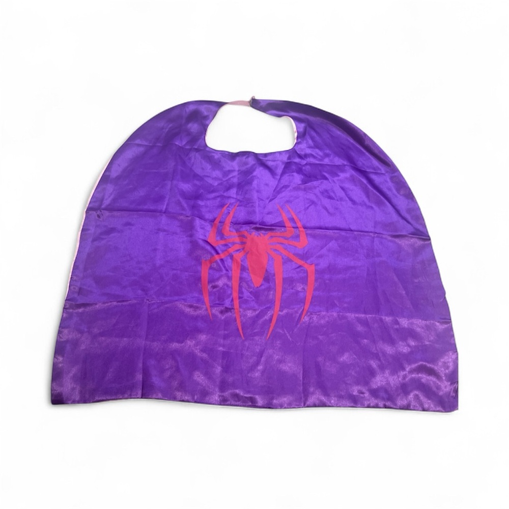 Spider Girl Child Halloween Costume Cape Purple & Pink Kids Cosplay Dress Up
